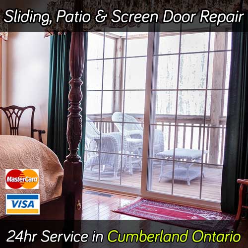 Sliding patio door repair service in Cumberland Ontario